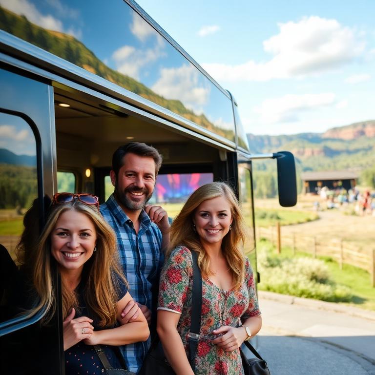 Happy guests enjoying Quincy Valley Shuttle & Tours 8